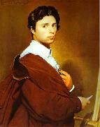 Jean Auguste Dominique Ingres Self portrait at age 24 oil painting artist